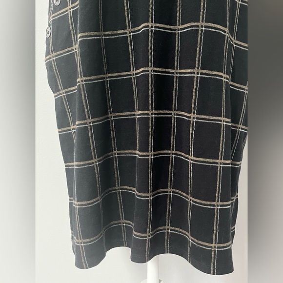 J. Jill‎ Dress Women’s Petite M Black Ponte Window Pane Short Sleeve Pockets NEW - Picture 4 of 11